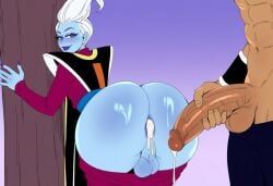 2boys after_anal after_sex ai_generated anal ass big_ass big_penis blue_skin broly_(dragon_ball_super) cum cum_in_ass dragon_ball dragon_ball_super fellas femboy gay girly male male/male muscular muscular_male novelai penis smile taller_male trap whis white_hair yaoi