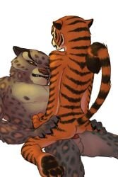 2:3 anthro claws cowgirl_position dreamworks duo felid feline female from_front_position fur grey_body grey_fur hi_res kung_fu_panda male male/female mammal master_tigress nipples on_bottom on_top orange_body orange_eyes orange_fur pantherine pawpads paws penetration penile penile_penetration penis_in_pussy peregr1ne sex sharp_teeth simple_background sitting snow_leopard spots stripes tai_lung_(kung_fu_panda) teeth tiger vaginal_penetration vaginal_penetration white_background yellow_sclera