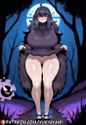 1girls ai ai_generated bedroom_eyes big_breasts blush breasts breasts_bigger_than_head clothing english eyes female feminine feminine_body feminine_pose gastly goth heart hex_maniac hex_maniac_(pokemon) huge_breasts large_breasts long_hair nipples open_mouth patreon patreon_username pokemon pokemon_xy pussy pussy_lips sexy slender straight sweat teeth text thick_thighs thighhighs thighs uncensored wet yukinyami