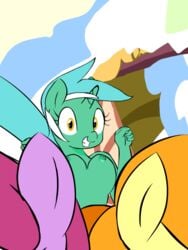 animated anthro berry_punch_(mlp) friendship_is_magic furry gif golden_harvest_(mlp) horn humanized lyra_heartstrings_(mlp) my_little_pony smooth_skin unicorn