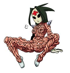 1girls gloves humanoid ileum_(skullgirls) mask naked_woman shoes skullgirls tagme