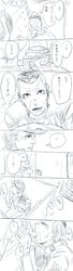 2boys comic diamond_is_unbreakable gay jojo's_bizarre_adventure josuke_higashikata male male_only monochrome multiple_boys okuyasu_nijimura pompadour tagme tamamushi