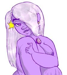 1girls amethyst_(gem) amethyst_(steven_universe) cartoon_network female gem_(species) nude pilot_amethyst_(steven_universe) purple_skin smooth_skin solo steven_universe steven_universe_(pilot)