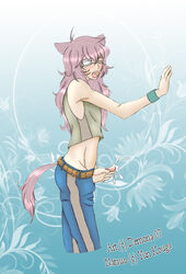 loveless male male_only masturbation midriff pink_hair sagan_natsuo