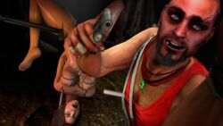 1girls 3d british brown_eyes brown_hair embracer_group european far_cry female human lara_croft lara_croft_(survivor) male ponytail tagme tomb_raider ubisoft upside-down vaas_montenegro