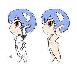 chibi clothing fap3 neon_genesis_evangelion pubic_hair rei_ayanami simple_background small_breasts tagme