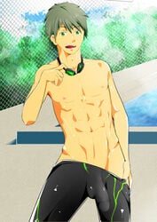 1boy free! makoto_tachibana male male_nipples male_only solo_male tagme