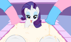 aloe_(mlp) cum cum_bath earth_pony equine female friendship_is_magic fur lotus_blossom male my_little_pony pony rarity_(mlp) rule_63 straight straight_hair sylven tagme