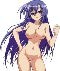 blue_hair edit innie_pussy kurokami_medaka medaka_box tagme