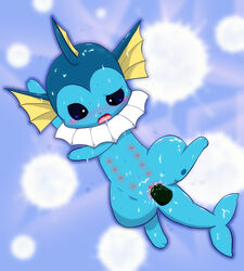 1girls blue_eyes blue_fur blush canine cathcuper clitoris color cum dildo eeveelution feet female female_only furry half-closed_eyes insertion multi_nipple nintendo nipples nude paws pokémon_(species) pokemon pokemon_(species) pussy solo sweat tail vaporeon