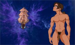 1boy abs armpit_hair biceps disney hair human jim_hawkins male male_only morph muscles pecs solo treasure_planet