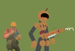 2boys crossover engineer engineer_(team_fortress_2) erect_penis erection human human_male male male_only penis robot robot_boy robot_humanoid starbound team_fortress_2 yowesephth