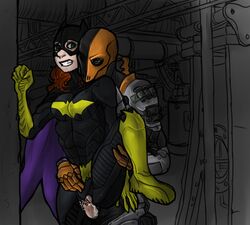 barbara_gordon batgirl batman_(series) dc deathstroke female human male slade_wilson straight