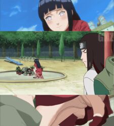 aburame_shino animated female gnz human hyuuga_hinata hyuuga_neji male naruto rock_lee screencap screenshot teamwork