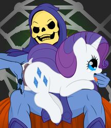 animal animated crossover female friendship_is_magic masters_of_the_universe my_little_pony ohohokapi rarity_(mlp) skeletor smooth_skin weird_crossover what