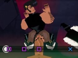 2boys 3d against_wall anal anal_sex animated ass bara black_hair bruno_(cxckparty) cxckparty game_mechanics gameplay_mechanics gay low_poly male male_only muscular muscular_male no_sound pixelated ps1_artstyle rhythm_games standing_sex tagme veiny_penis video yaoi
