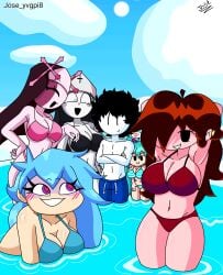 1boy5girls auburn_hair beach beach_background bikini blue_hair breasts chubby chubby_female cloud clouds friday_night_fever friday_night_funkin friday_night_funkin_mod friday_night_trepidation girlfriend_(friday_night_funkin) hatsune_miku joséy8_(oc)(jose_yvgpi8) jose_yvgpi8 josetolleres2 mid-fight_masses mid-fight_masses_(fnf_mod) mid_fight_masses midfight_masses miku_(fnf) multiple_girls red_hair sarvente sarvente_(dokki.doodlez) sky skyblue skyblue_(friday_night_funkin) skyverse taki_(fevertown) trepidation_gf_(friday_night_funkin) twitter white_body white_skin