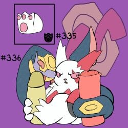 ambiguous_gender digital_media_(artwork) erection feet feral foot_fetish foot_play footjob fur generation_3_pokemon genitals hi_res id_number male nintendo number number_sign pawpads paws penile penis pokemon pokemon_(species) secretsableye seviper sex simple_background tail tail_around_penis tail_fetish tail_play tail_sex tailjob text toes white_body white_fur zangoose