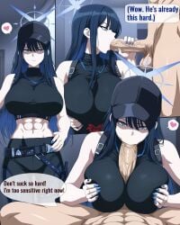 1boy 1boy1girl 1girls ai_generated balls baseball_cap big_breasts big_penis black_hair black_headwear blowjob blowjob_face blue_archive blue_eyes blush brother_and_sister comic comic_page domination_loss drunk english english_dialogue english_text feet feet_fetish fellatio female femdom first_person_view foot_fetish footjob halo hat incest light-skinned_female light_skin long_hair muscular_female muscular_male nail_polish nakadashi oral oral_sex paizuri paizuri_under_clothes penis penis_between_breasts penis_in_mouth pov saliva saliva_on_penis saori_(blue_archive) sex sister sister_and_brother speech_bubble squeezing_breasts sucking sucking_penis titjob touching_penis uncensored very_long_hair