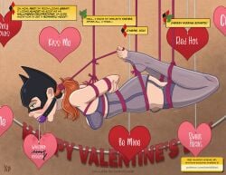 1girls arms_bound arms_bound_behind_back artist_name ass bad_end ball_gag ball_gagged ballgagged barbara_gordon batgirl batgirl_(barbara_gordon) batgirl_(harley_quinn) batman_(series) bondage bound bound_arms bound_feet bound_legs bound_toes bra breasts captured captured_heroine damsel_in_distress dc dc_comics defeated defeated_heroine deviantart_url deviantart_username dialogue domination drool drool_string drooling english english_text feet feet_bound female female_focus female_only femsub gag gagged gagged_female green_eyes hanging_bondage harley_quinn_(series) humiliation lingerie mask masked masked_female motion_lines patreon_url patreon_username red_hair rope rope_bondage sex_slave slave solo solo_female stockings submissive submissive_female text tied_up toes toes_bound torn_clothes torn_stockings unseen_character valentine's_day yes-i-did yuri