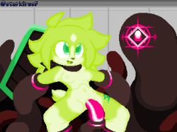 android_girl bunny_girl fan_character mobian_(species) oc pixel_art pixelated sonic_(series) starkirus tentacle_penetration tentacle_sex