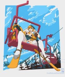 anthro areola backpack bodily_fluids breasts chairlift clitoral_hood clothed clothing clothing_aside coat digital_media_(artwork) dildo dildo_in_vagina dildo_insertion dildo_sitting feet female fingers fur genital_fluids genitals gesture hair hand_gesture hat headgear headwear hi_res lagomorph lavasi legwear leotard leotard_aside leotard_down leporid looking_at_viewer mammal masturbation open_mouth outside outside_masturbation penetration plant rabbit sex_toy sex_toy_in_vagina sex_toy_insertion sitting ski_boots ski_lift smile snow solo spread_legs spreading stockings teeth topwear tree v_sign vaginal_fluid_string vaginal_fluids vaginal_fluids_on_hand vaginal_masturbation vaginal_penetration vulva