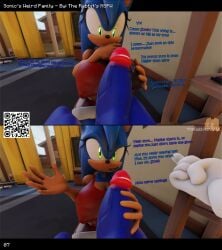1boy 1girls 3d 3d_(artwork) bedroom blue_body blue_fur brother challenge challenge_accepted family_bonding female huge_thighs imminent_oral incest incest_(lore) long_penis looking_at_another looking_at_viewer male on_bed pov provocative sfm sonic_(series) sonic_the_hedgehog sonic_the_hedgehog_(series) sonique_the_hedgehog stroking_penis talking_to_partner therabbitsnsfw veiny_penis