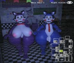2025 3d 3d_(artwork) animatronic antro ass big_ass big_breasts blue_body bottomheavy breasts brother brother_and_sister camera_view candy_(fnac) candy_the_cat cindy_(fnac) darkspite digital_media_(artwork) fangame feline female five_nights_at_candy's five_nights_at_freddy's flaccid front_view huge_ass male on_camera penis purple_body robot sister