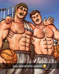 bara big_pecs bros_being_bros crossover daddy dilf dispatch_(game) gay invincible invincible_(tv_series) male male_only moustache muscular muscular_male nolan_grayson omni-man phenomaman snapchat sweaty vaile_valley
