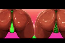 2d 2girls animated anus ass ass_focus booty dark-skinned_female dark_skin female female_only huge_ass huge_butt nabuu_(jikyoku) nabuxu oc original_character shaking shaking_ass shaking_butt shorter_than_10_seconds sling_bikini tagme unseen_female_face video