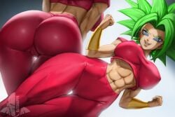 1girls 2d 2d_(artwork) abs artist_logo ass big_ass big_breasts blue_eyes bracelet breasts bubble_butt busty cameltoe clothing crop_top dragon_ball dragon_ball_super earrings elitenappa erect_nipples_under_clothes fat_ass female female_only female_saiyan fusion gold_bracelet green_hair huge_ass huge_breasts kefla large_ass large_breasts legendary_super_saiyan leggings looking_at_viewer muscular muscular_female nipple_bulge red_crop_top red_leggings red_legwear saiyan solo super_saiyan super_saiyan_2 thick_ass thick_thighs thunder_thighs toned toned_female watermark wide_hips