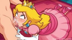 1boy 1girls ai ai_art ai_generated armwear azure993 blonde_hair blowjob blue_eyes breasts clothing crown cum cum_in_mouth cum_inside cum_on_face cumming cumshot dress duo ejaculation faceless_male facial fellatio female female_focus genitals high_heels human human_on_human human_only indoors light-skinned_female light-skinned_male light_skin long_hair male male/female mammal mario_(series) mature mature_female mature_male nintendo nude nude_male oral oral_sex pink_dress princess princess_peach ripped_clothing royalty sex straight straight_sex uncensored unseen_male_face white_armwear
