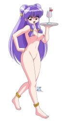 1girls 2025 anklet anklets asian asian_female barefoot blue_hair breasts completely_nude completely_nude_female female female_focus female_only hair_buns hairless_pussy light-skinned_female light_skin long_hair looking_at_viewer martini martini_glass megaphilx naked naked_female nipples no_pubic_hair no_pussy nude nude_apron nude_female nude_underneath purple_hair ranma_1/2 red_eyes shampoo_(ranma_1/2) solo solo_female solo_focus twin_buns waitress white_background wine_glass