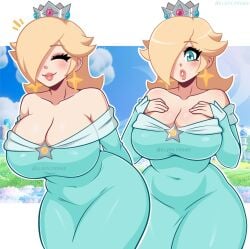 1girls alexndraws bare_shoulders big_breasts big_eyelashes big_thighs blonde_hair blue_dress blue_eyes breasts busty busty_female cleavage cleavage_overflow cute cute_face dress female female_focus female_only hand_on_chest hips hips_wider_than_shoulders hourglass_figure large_breasts light-skinned_female light_skin mario_(series) mature mature_female meetup_in_bellabel_park milf nintendo oppai pale-skinned_female pale_skin plump_lips pretty pretty_face princess princess_rosalina sexy sexy_body solo solo_female solo_focus super_mario_bros._wonder super_mario_bros._wonder_+_meetup_in_bellabel_park super_mario_galaxy thick_thighs voluptuous_female wide_hips wide_thighs
