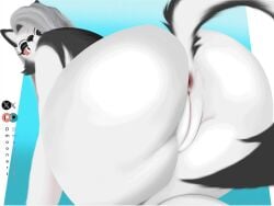 big_ass dmoonart furry hellhound helluva_boss loona_(helluva_boss) pussy_lips