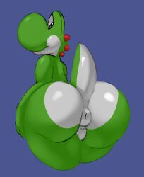 1boy anus ass ass_focus balls big_ass big_butt booty butt_focus color color_edit colored colored_sketch colorshun komdog komponi male male_only mario_(series) nintendo simple_background solo solo_focus solo_male yoshi