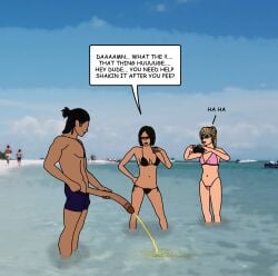 beach cfnm clothed_female_nude_male cock_worship dick_worship exposed_penis huge_cock imminent_sex penis_worship