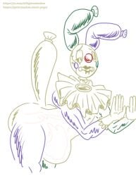 anthro anthro_on_anthro anthro_penetrated balloon balloon_animal clown clown_boy clown_makeup clown_nose cum cum_in_ass cum_inflated_belly cum_inside dandy's_world dandys_world frilled_collar frilled_gloves gatorsnakes gay gay_anal gay_male gay_sex gloves inflation looey_(dandy's_world) neck_frill x-ray