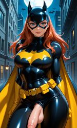 ai ai_generated batgirl batgirl_(barbara_gordon) batman_(series) big_breasts big_penis dc dc_comics futanari