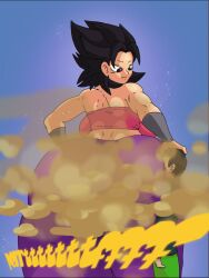 1boy 1girls big_ass big_breasts big_butt caulifla dominant_female dragon_ball dragon_ball_super fart fart_cloud fart_fetish farting fat_ass fat_butt female_on_top femdom giantess huge_ass huge_butt nightmarexbx saiyan stronger_female submissive_male taller_female
