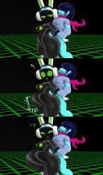 1boy 1girls ambiguous_penetration anthro belly_bulge belly_inflation crossover cumming deltarune female kris_(deltarune) male mikumikudance mmd nude project_turboblast sex silverteam2017 smug_face surprised_face tempo_(project_turboblast) undertale_(series)