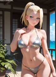 1girls 2d ai_generated areolae big_breasts bikini bikini_bottom bikini_top blonde_female blonde_hair boruto:_naruto_next_generations chest curvy curvy_figure cute cute_face detailed eyelashes eyeshadow female female_only fit fit_female focus hair high_quality ino_yamanaka large_breasts legs light-skinned_female light_skin lips lipstick long_hair makeup mascara naruto naruto_(series) naruto_shippuden nero100 outdoors outside pale-skinned_female pale_skin perky_breasts ponytial posing seductive seductive_look stable_diffusion swimsuit swimwear tagme thighs thin_waist