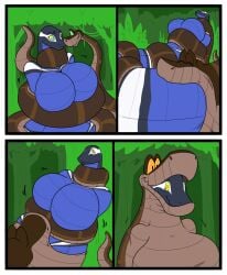 anthro big_breasts breasts curvy curvy_figure female_prey heartman98 hypnosis hypnotic_eyes ikathlee kaa kaa_(jungle_book) mind_control naga nude nude_female python serpentine snake snake_girl the_jungle_book vore wide_hips