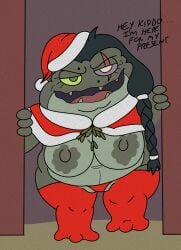 1girls amphibia amphibia_(series) anthro bbw chubby chubby_anthro chubby_belly chubby_female color color_edit colored colored_sketch colorization colorized colorshun disney disney_channel fat female female_only furry furry_female furry_only green_body green_skin nipples open_mouth semi_nude sketch takeshi1000 tongue