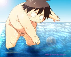 1boy accel_world arita_haruyuki fat fat_man lester_the_molester_(artist) male male_only penis solo tagme