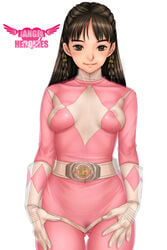 bodysuit kimberly_hart latex mighty_morphin_power_rangers pink_ranger power_rangers sakuradou simple_background super_sentai tagme transparent white_background