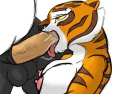 animated artist_request breasts fellatio kung_fu_panda master_tigress oral po tagme