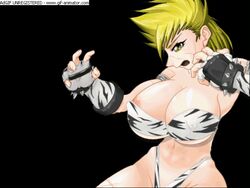 1girls animated animated_gif axelduel blonde_hair bouncing_breasts breasts collar female female_only fingerless_gloves lowres martha martha_(ssf4) martha_(strip_fighter) navel nipple_slip nipples scars scars_all_over shin_(studios) short_hair solo strapless_bikini super_strip_fighter_4 tagme thong thong_bikini toned_female whip_marks wrestler wrestling_outfit