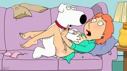 badbrains barefoot bestiality brian_griffin canine collar couch cum cum_inside dog family_guy feet female human lois_griffin male milf nipples on_model rape sex straight torn_clothing