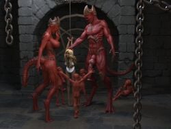 animal_genitalia animal_penis campsterman canine_genitalia canine_penis demon elf female futanari genitals group gynomorph gynomorph/female humanoid intersex intersex/female interspecies knot knotted_penis male male/female penis tagme